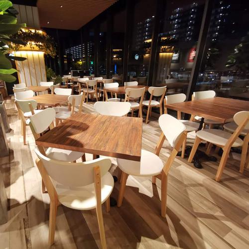 餐饮家具工厂定制主题音乐餐厅组合不锈钢金色边框人造大理石餐桌